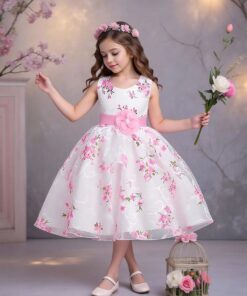 Girls Floral Party Dress